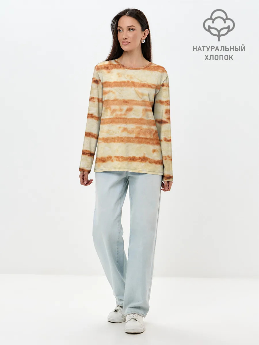 Лонгслив женский. Хлопок / ЛАВАШ | ТОНКИЙ ПЛОСКИЙ ХЛЕБ