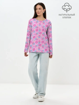 Лонгслив женский. Хлопок / Сласти