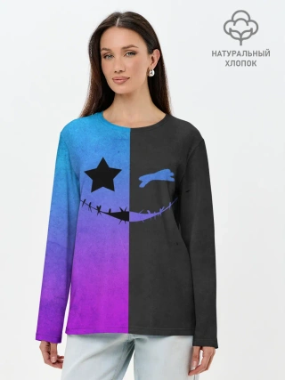 Лонгслив женский. Хлопок / Gradient emoji