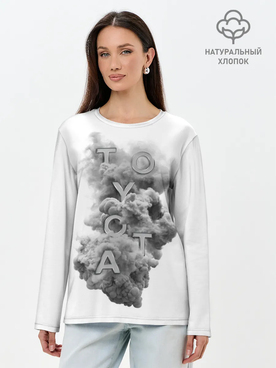 Лонгслив женский. Хлопок / TOYOTA SMOKE