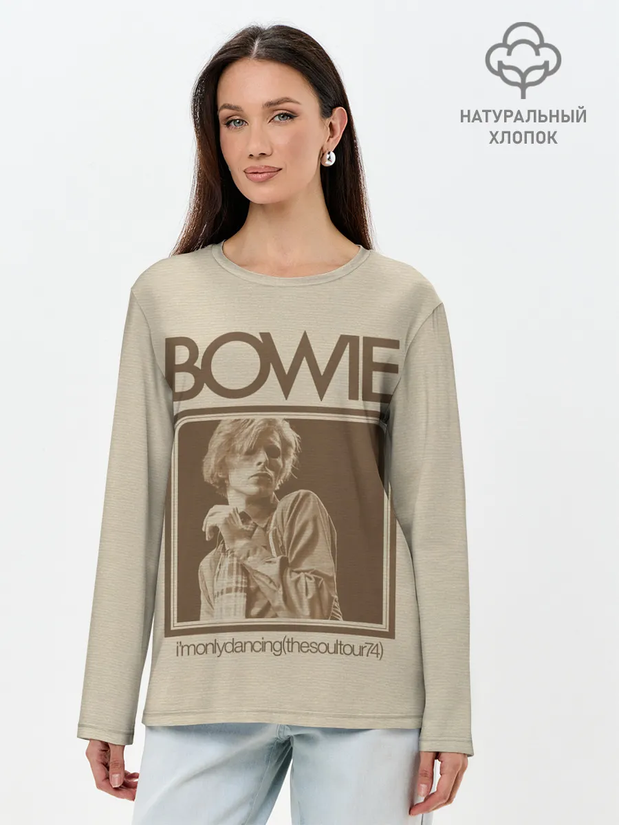 Лонгслив женский. Хлопок / Im Only Dancing - David Bowie