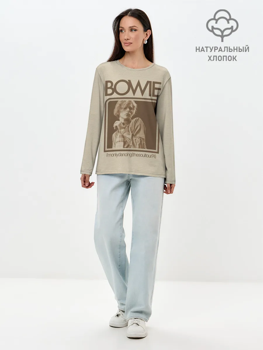 Лонгслив женский. Хлопок / Im Only Dancing - David Bowie
