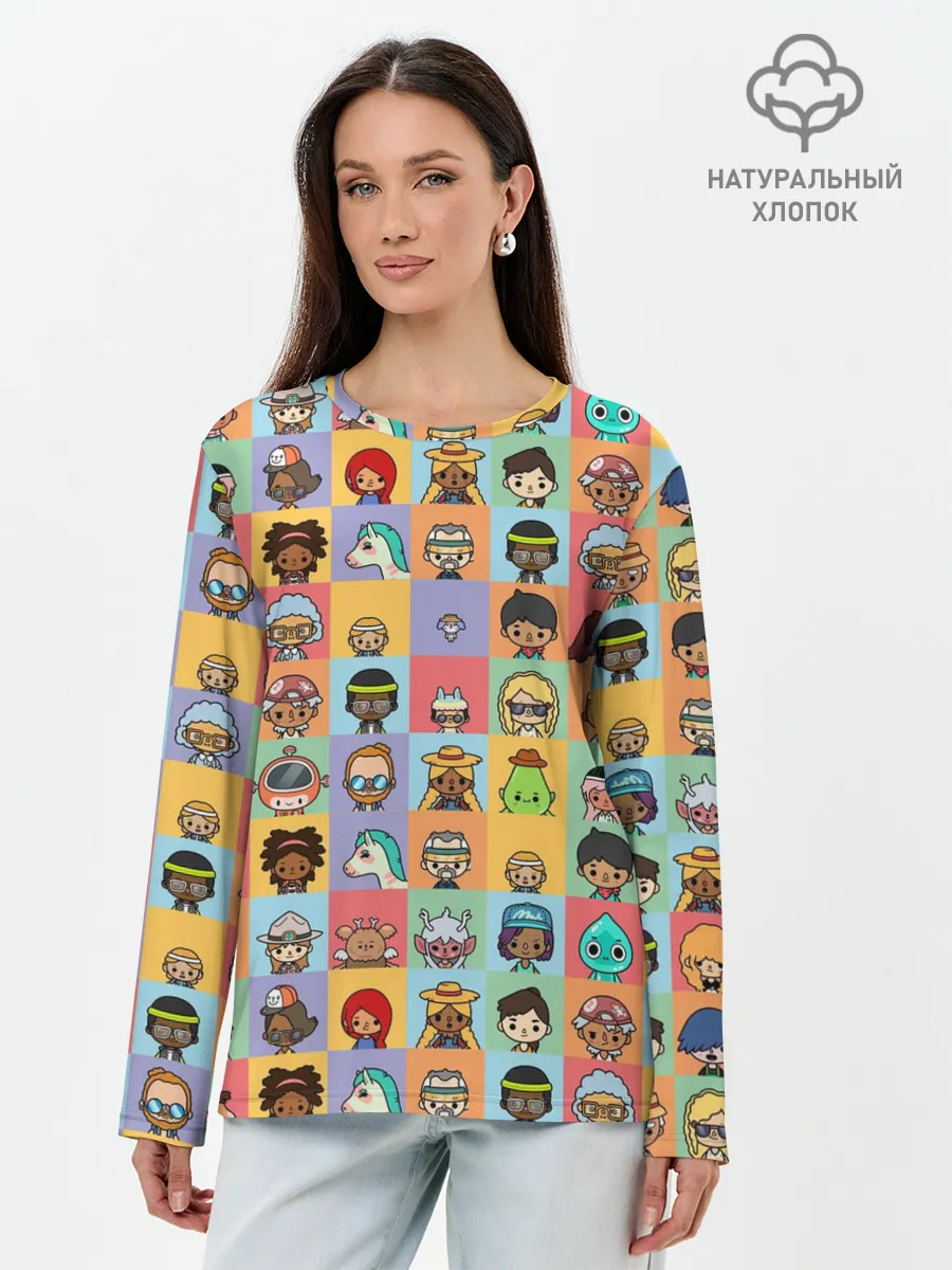 Лонгслив женский. Хлопок / Toca Life Worl