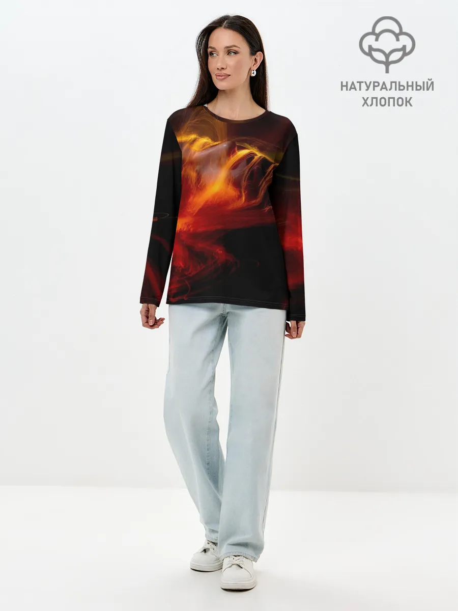Лонгслив женский. Хлопок / Fire Girl