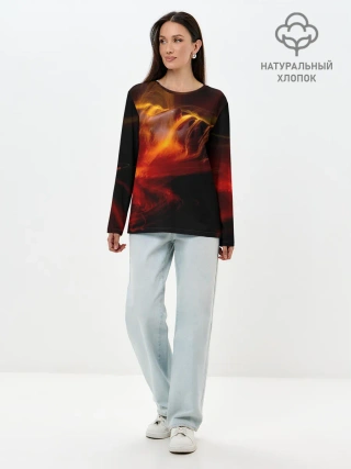Лонгслив женский. Хлопок / Fire Girl