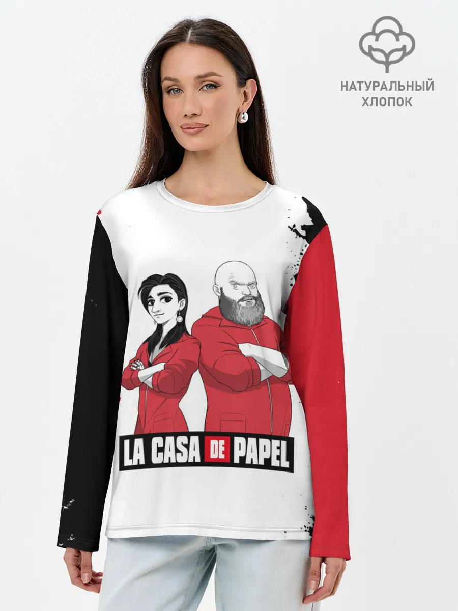 Лонгслив женский. Хлопок / Nairobi | Helsinki | La Casa de Papel