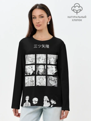 Лонгслив женский. Хлопок / Мицуя Такаши Токийские reveng