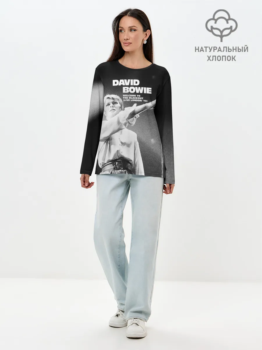 Лонгслив женский. Хлопок / Welcome to the Blackout - David Bowie