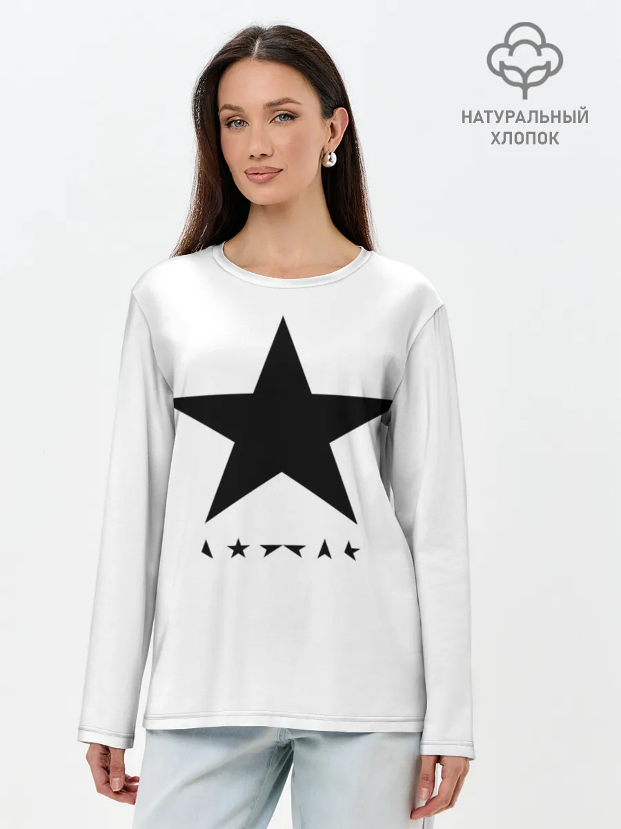 Лонгслив женский. Хлопок / Blackstar - David Bowie