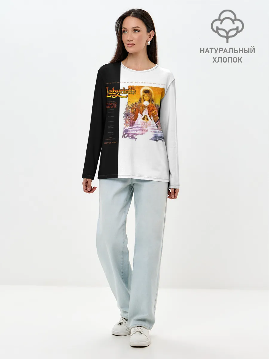 Лонгслив женский. Хлопок / Labyrinth - David Bowie