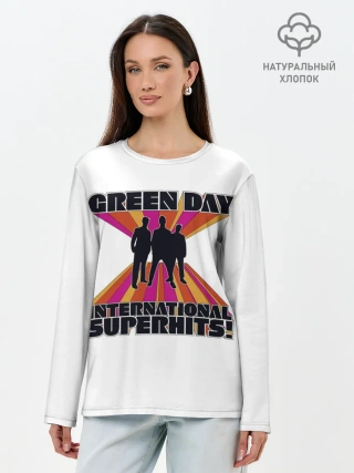 Лонгслив женский. Хлопок / International Superhits! Green Day