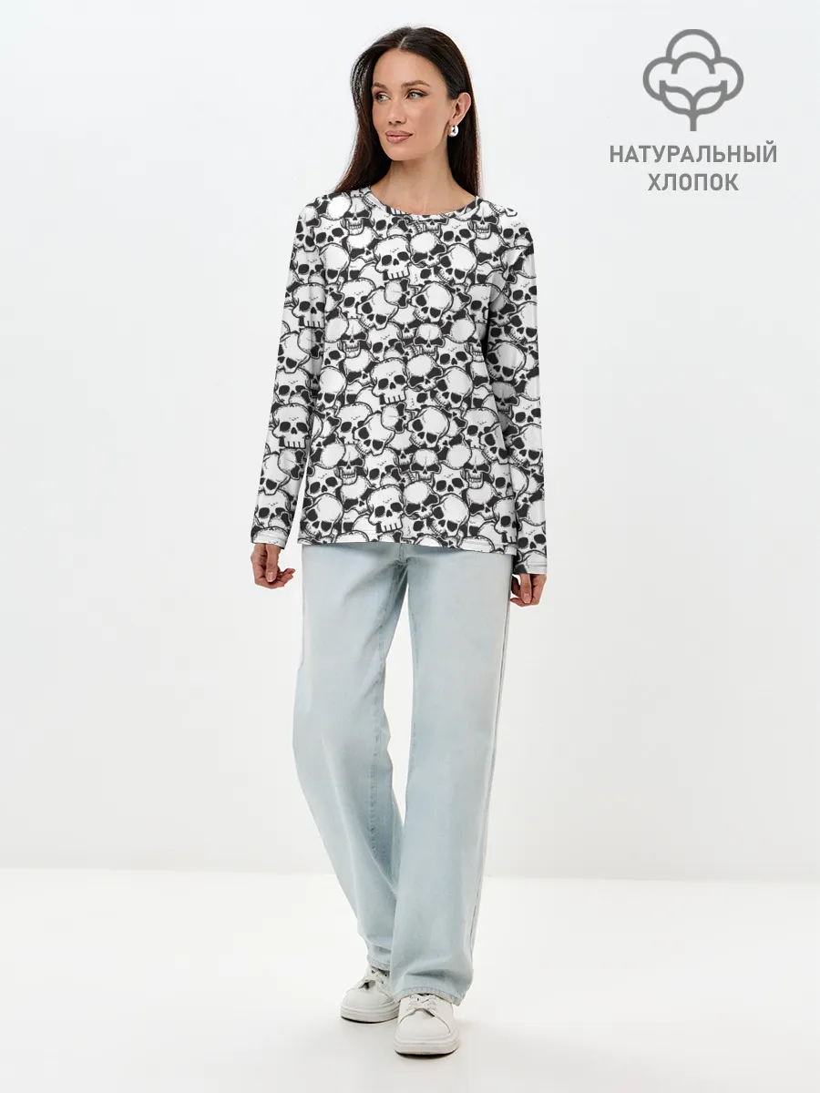 Лонгслив женский. Хлопок / Смерть