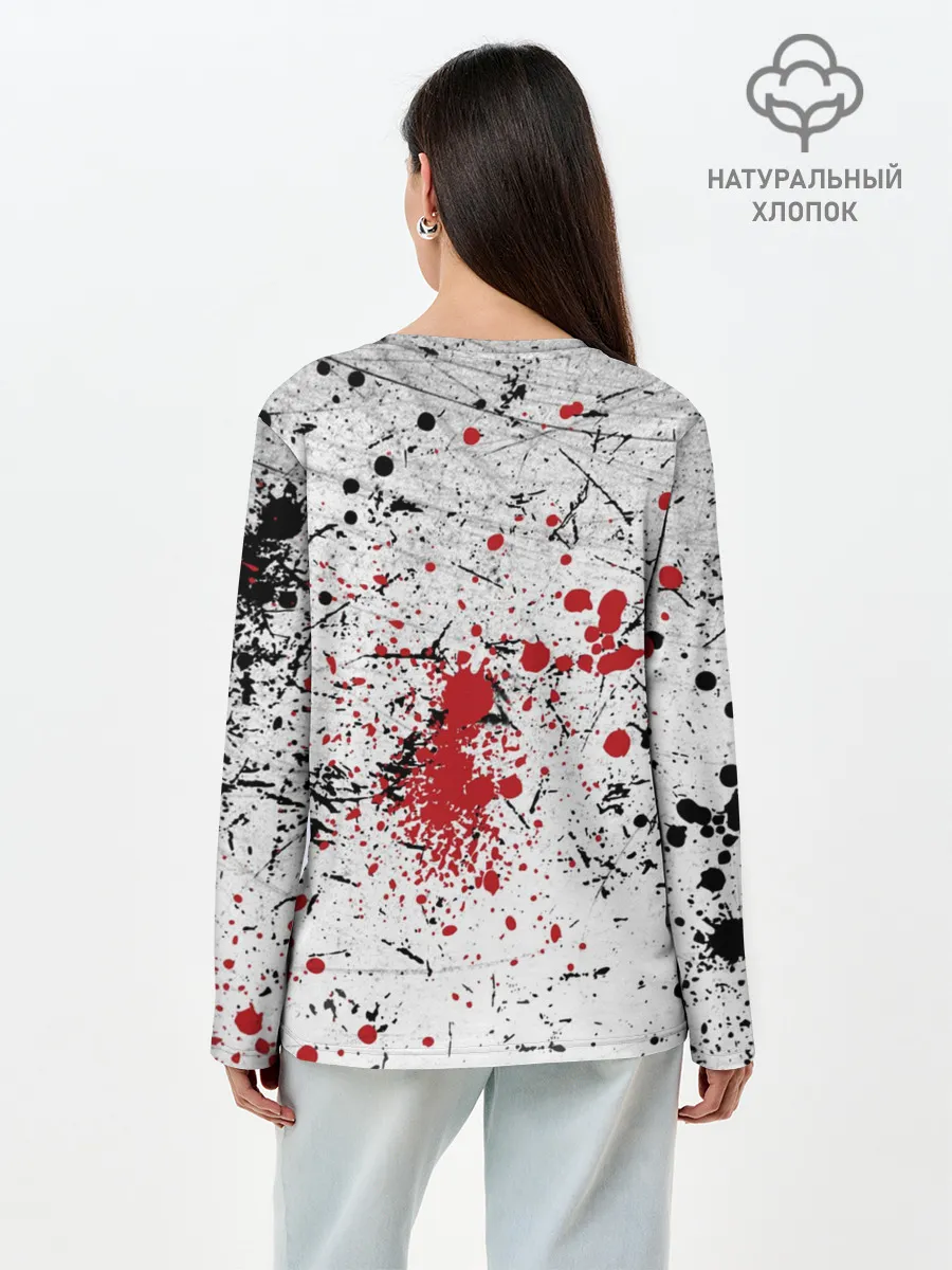 Лонгслив женский. Хлопок / Кемикал Романс Рок Группа Лого