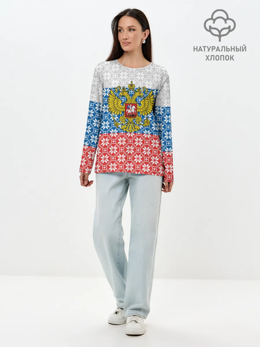 Лонгслив женский. Хлопок / Россия