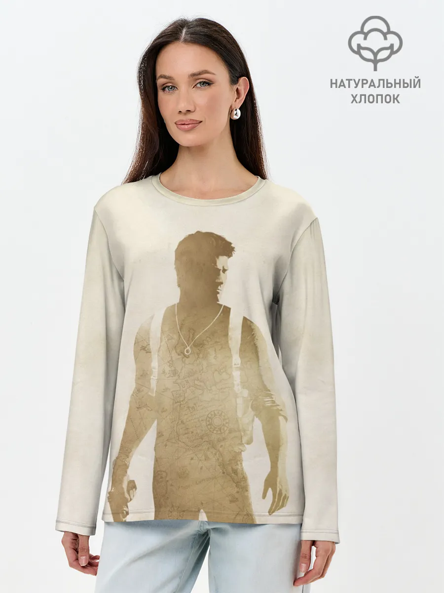 Лонгслив женский. Хлопок / Силуэт Нейта Дрейка Uncharted