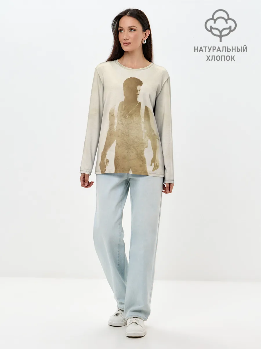 Лонгслив женский. Хлопок / Силуэт Нейта Дрейка Uncharted