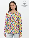 Лонгслив женский. Хлопок / Воздушные Шары