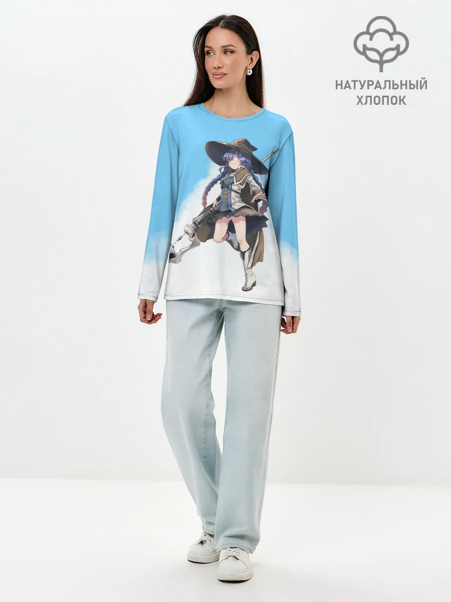 Лонгслив женский. Хлопок / Рокси Ведьма