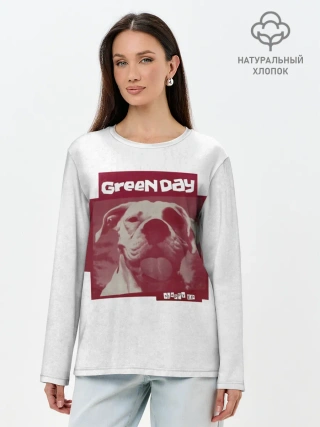 Лонгслив женский. Хлопок / Slappy - Green Day
