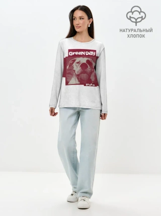 Лонгслив женский. Хлопок / Slappy - Green Day