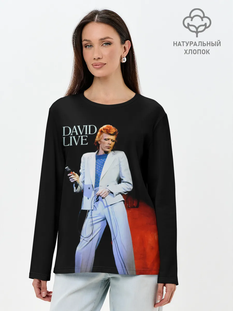 Лонгслив женский. Хлопок / David Live - David Bowie