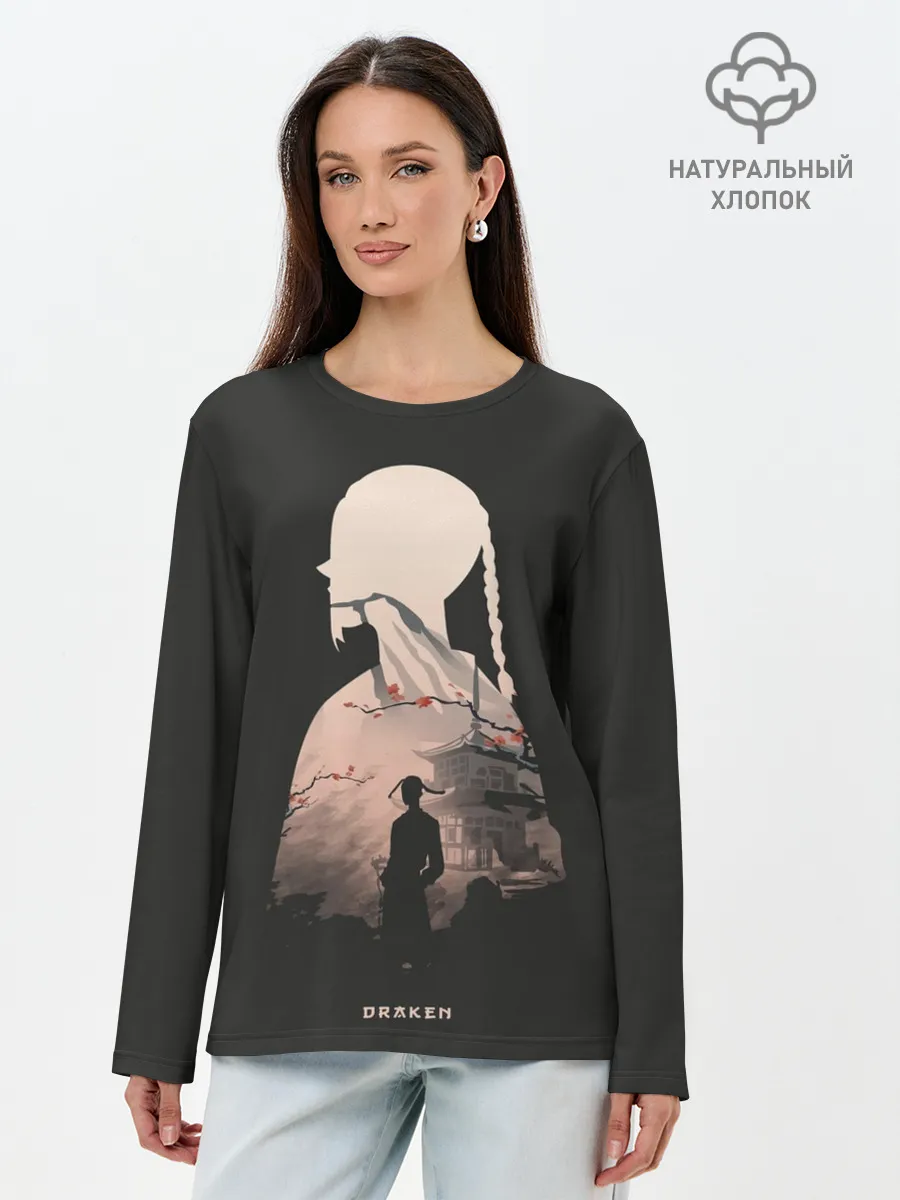 Лонгслив женский. Хлопок / Дракен токийские мстители