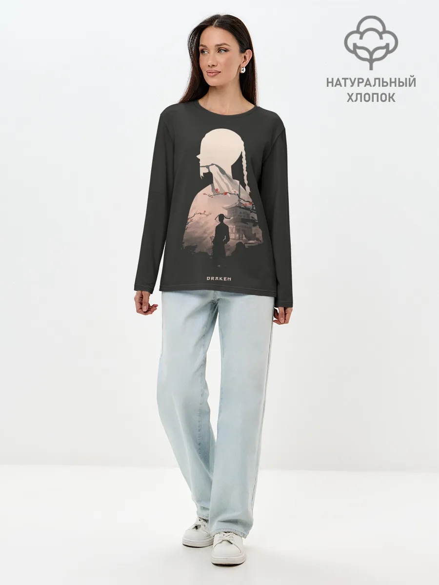 Лонгслив женский. Хлопок / Дракен токийские мстители