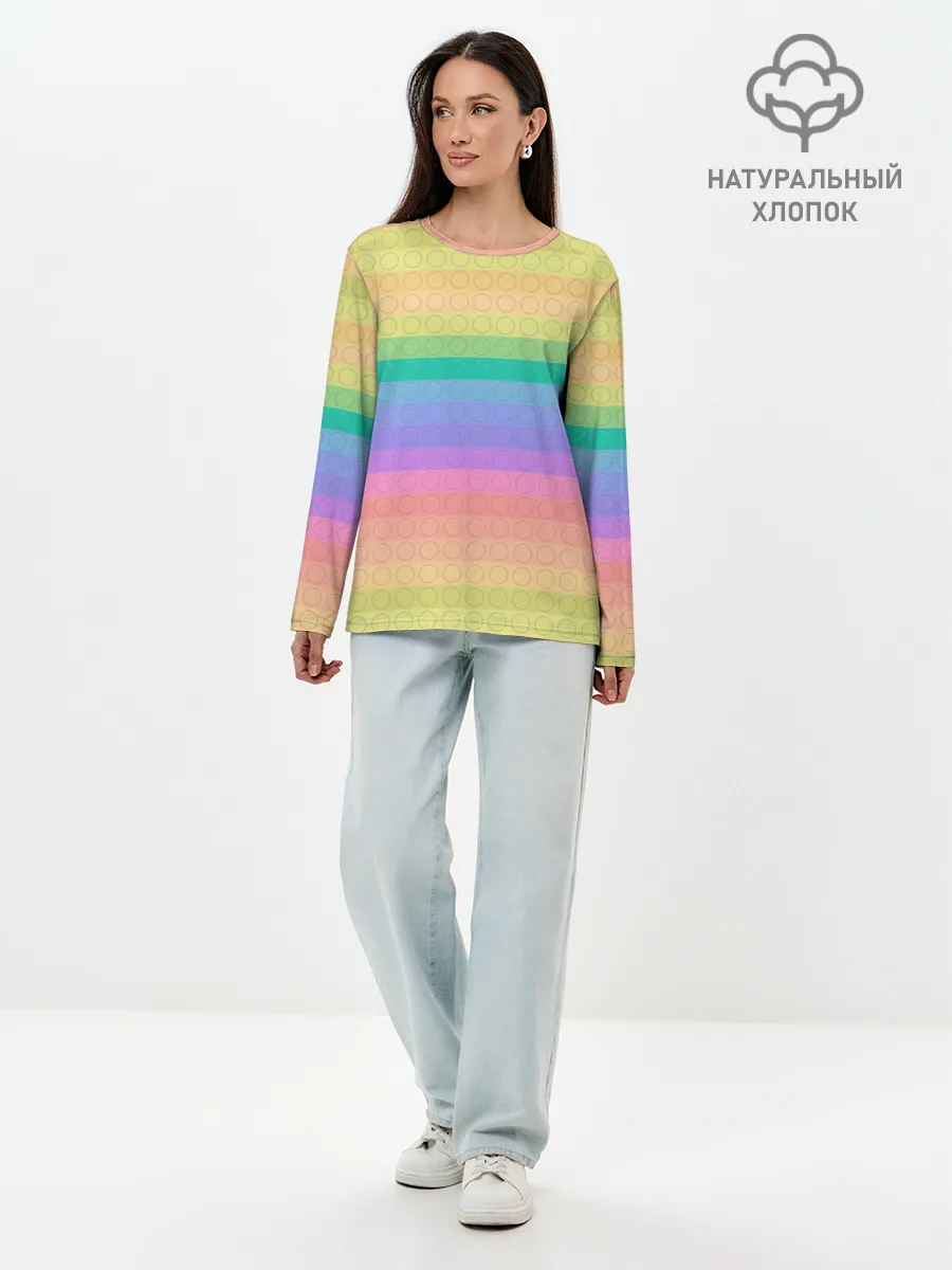 Лонгслив женский. Хлопок / Поп ит антистресс