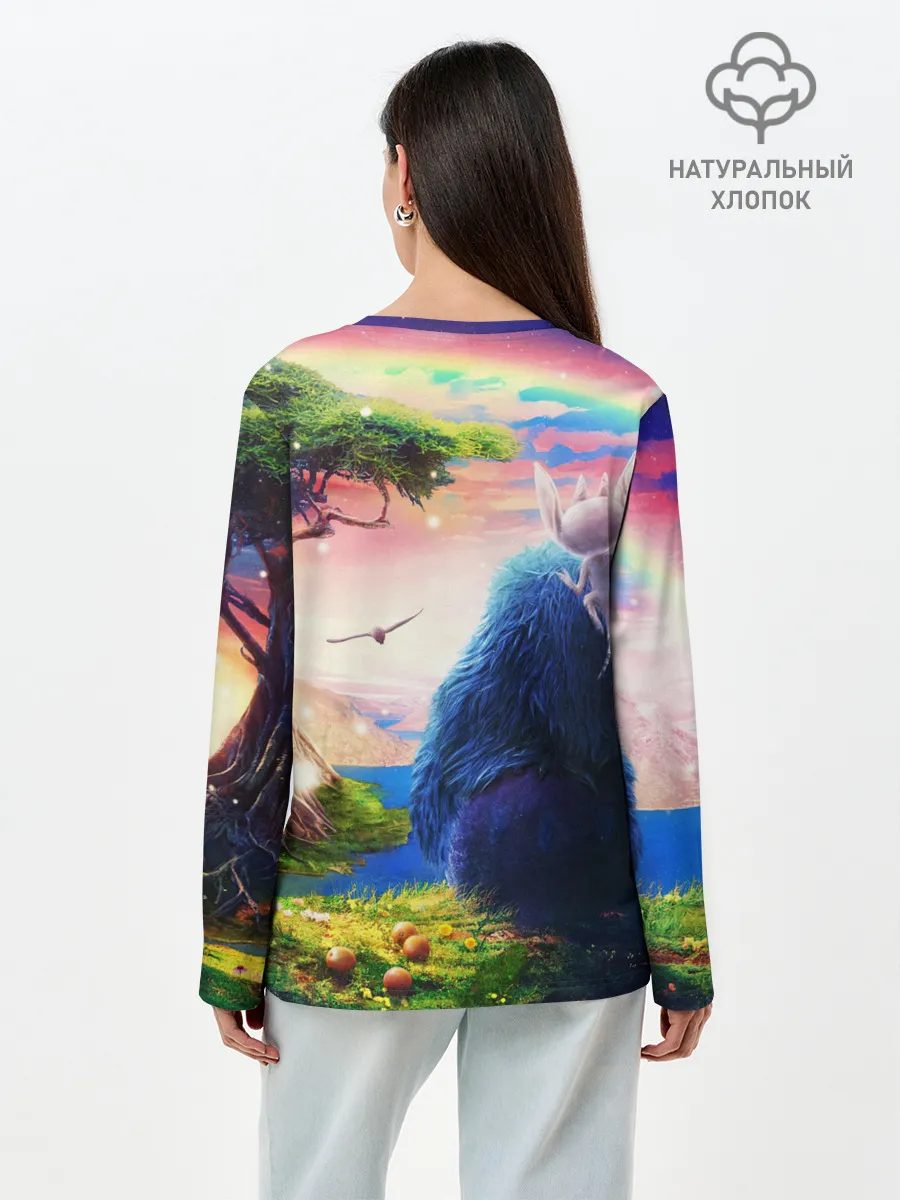 Лонгслив женский. Хлопок / Ори и Блуждающие огоньки | Ori