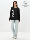 Лонгслив женский. Хлопок / KIA CARBONE | КИА КАРБОН | LOGO
