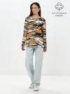 Лонгслив женский. Хлопок / Тигровый камуфляж
