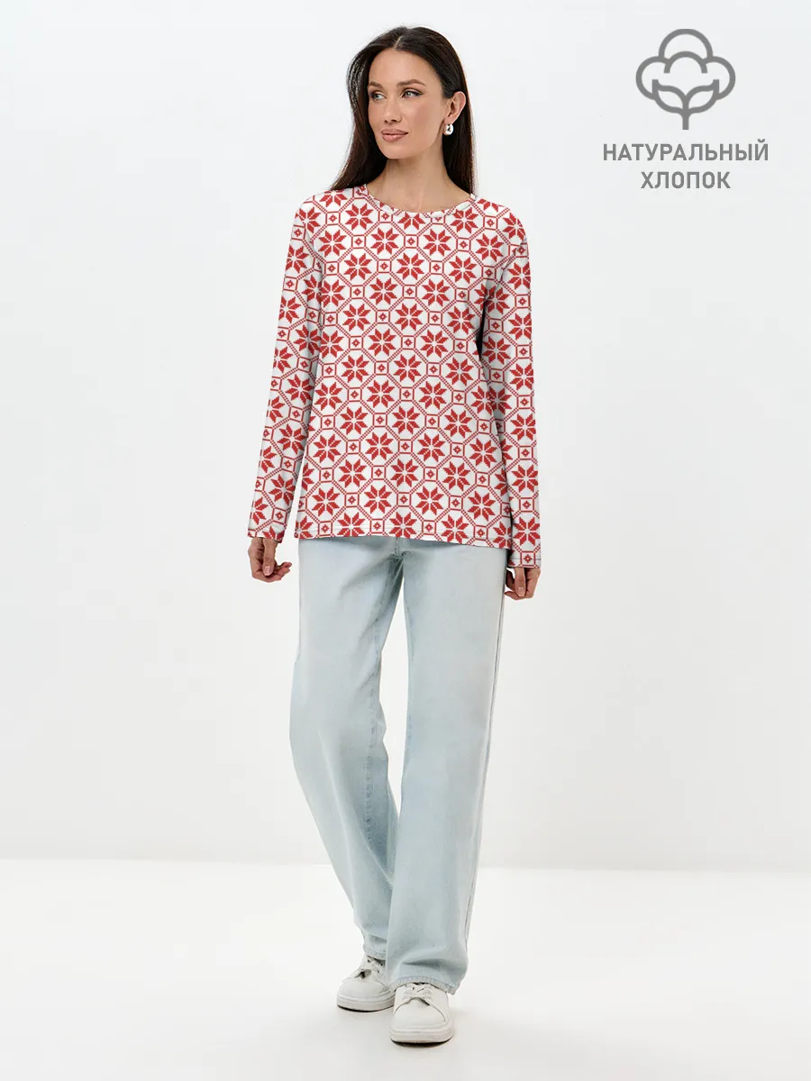 Лонгслив женский. Хлопок / Алатырь