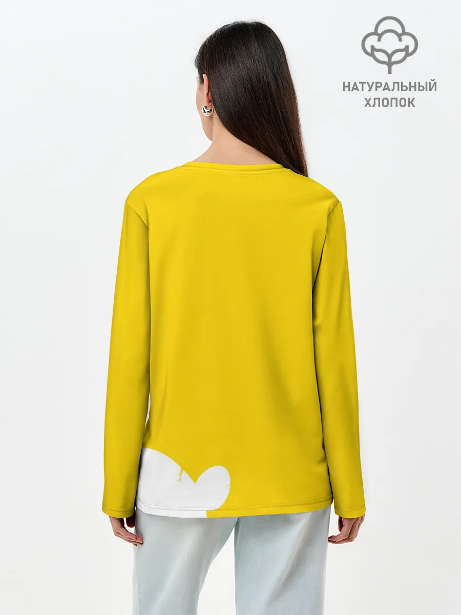 Лонгслив женский. Хлопок / Yellow egg. Oto Ai