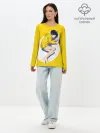 Лонгслив женский. Хлопок / Yellow egg. Oto Ai