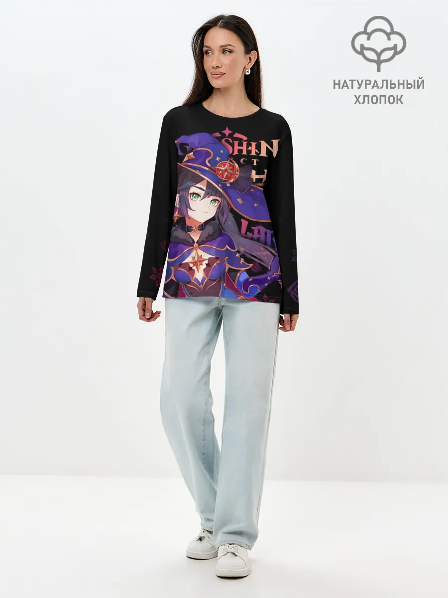 Лонгслив женский. Хлопок / Мона, Genshin Impact