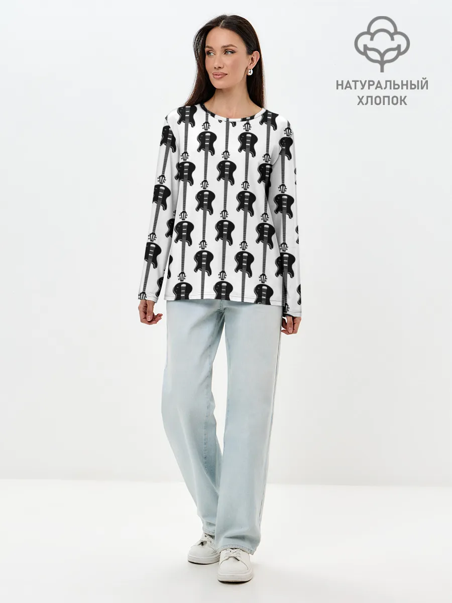 Лонгслив женский. Хлопок / GUITAR ELECTRIC