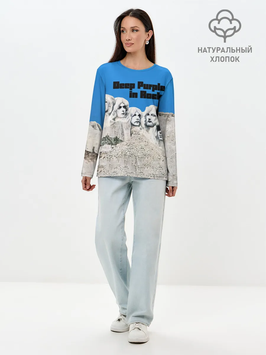 Лонгслив женский. Хлопок / Deep Purple in Rock