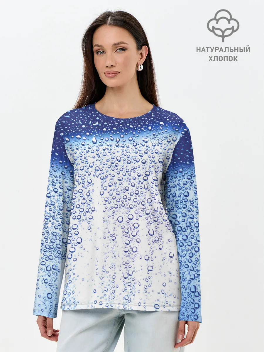 Лонгслив женский. Хлопок / После дождя