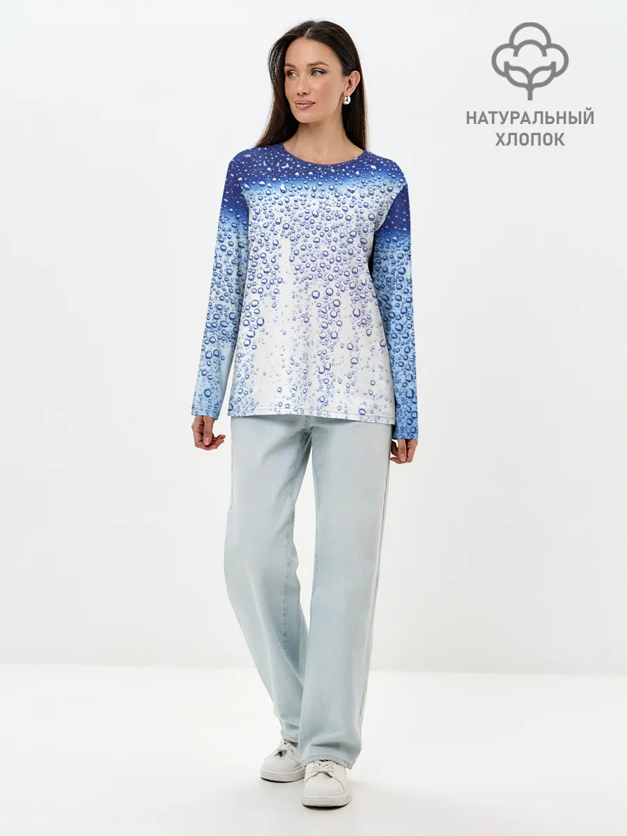 Лонгслив женский. Хлопок / После дождя