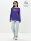 Лонгслив женский. Хлопок / Deep Purple - Purpendicular