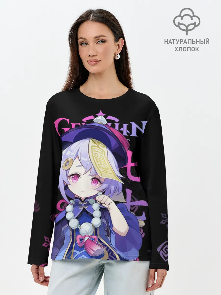 Лонгслив женский. Хлопок / Ци Ци, Genshin Impact