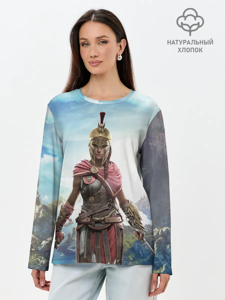 Лонгслив женский. Хлопок / Воинственная Кассандра