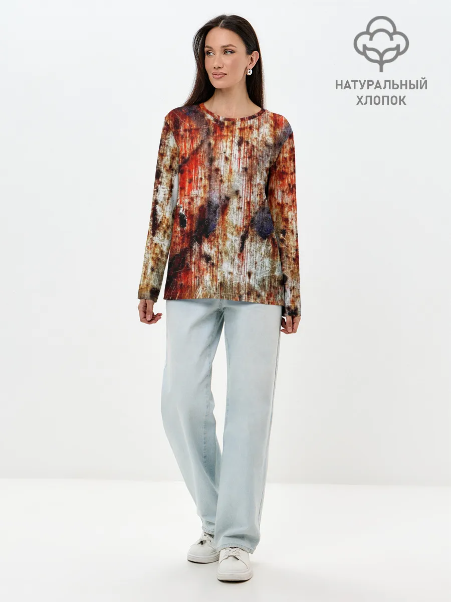 Лонгслив женский. Хлопок / Ой, где был я вчера