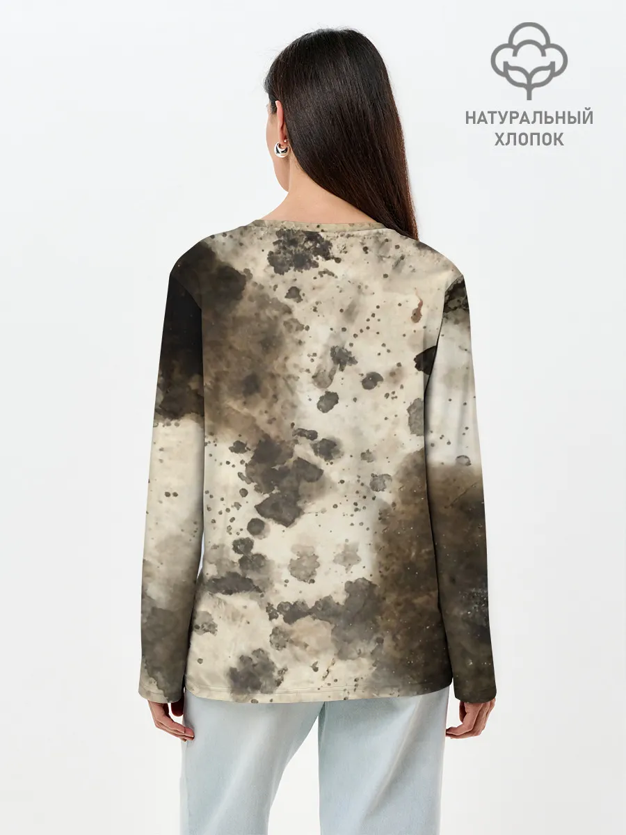 Лонгслив женский. Хлопок / Пятьдесят оттенков серого