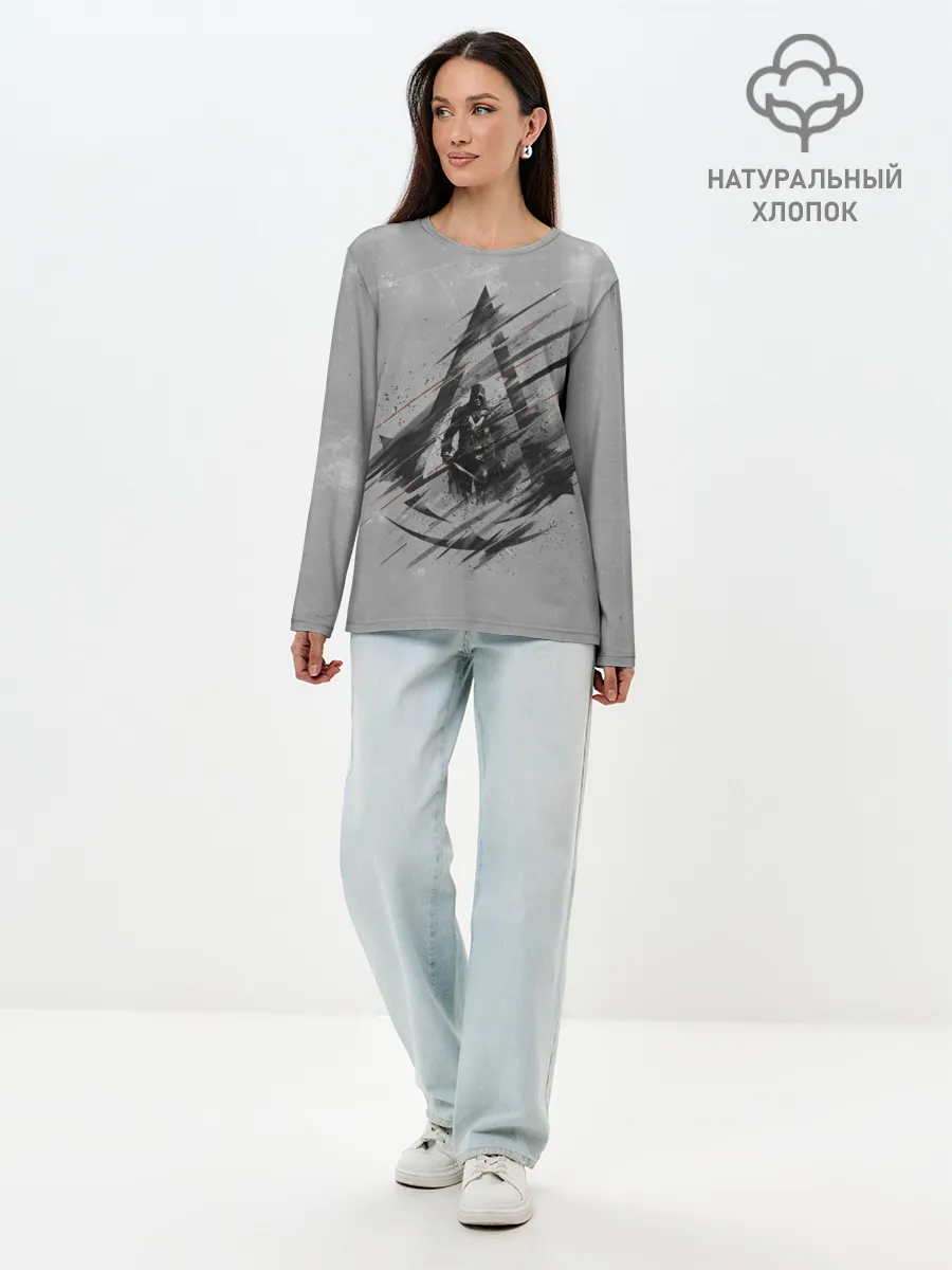 Лонгслив женский. Хлопок / Знак Ассасинов