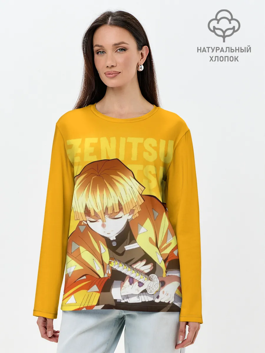 Лонгслив женский. Хлопок / Зеницу Агацума
