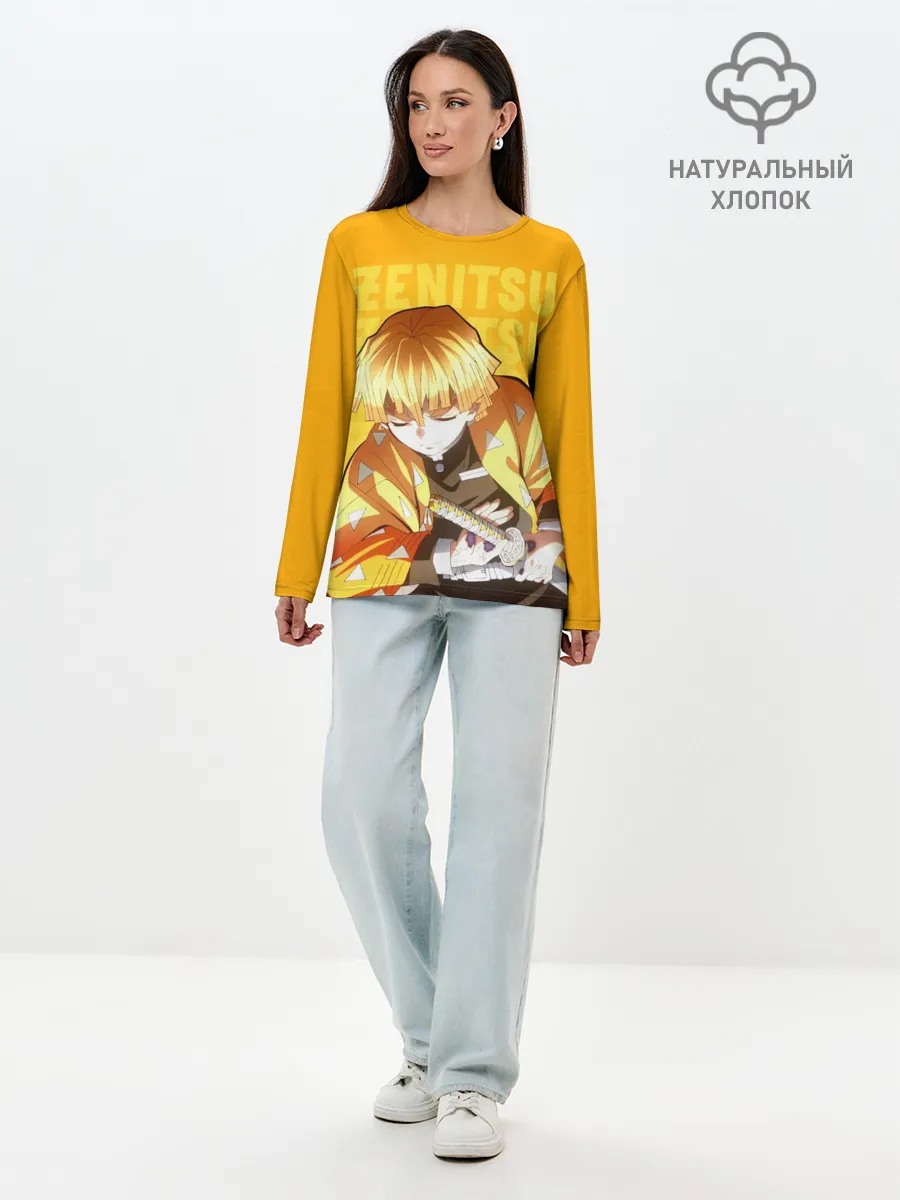 Лонгслив женский. Хлопок / Зеницу Агацума