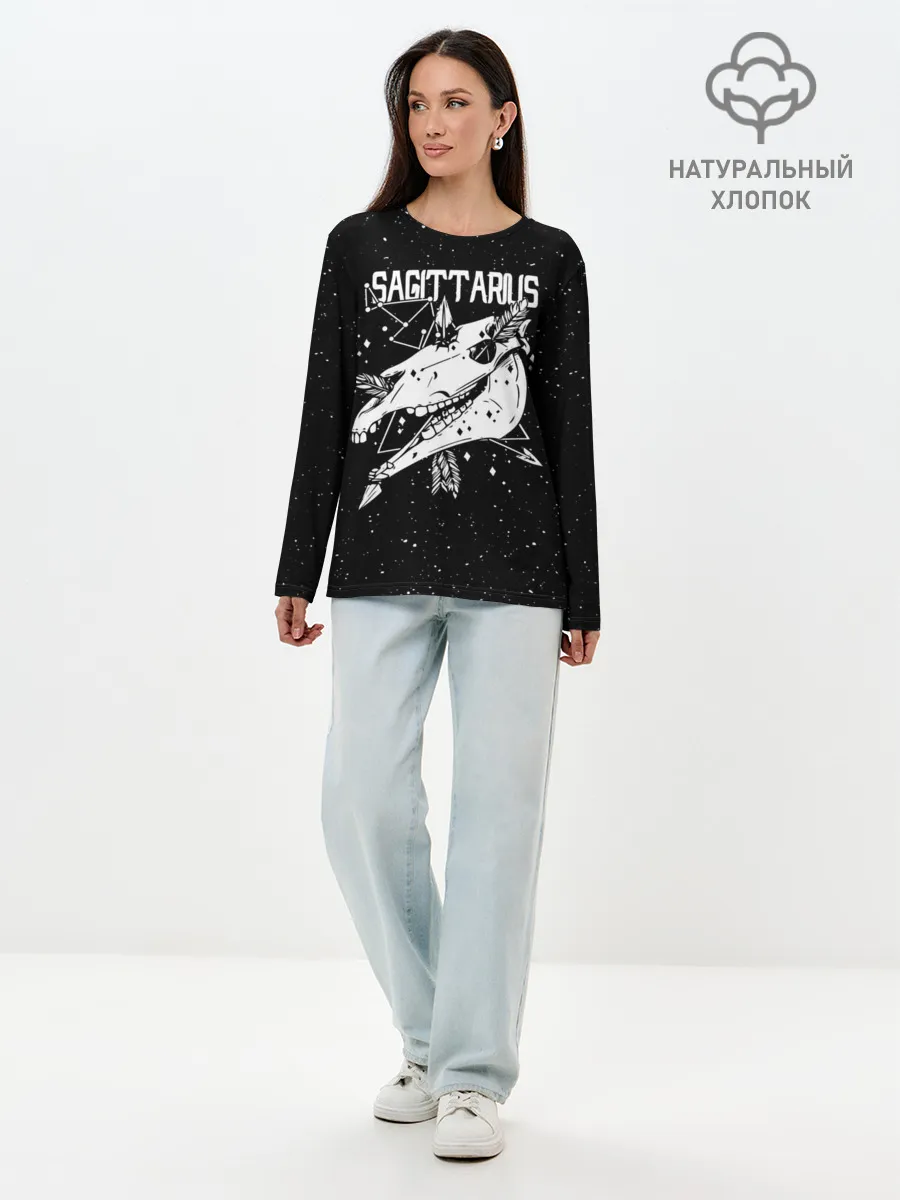 Лонгслив женский. Хлопок / Dark Sagittarius