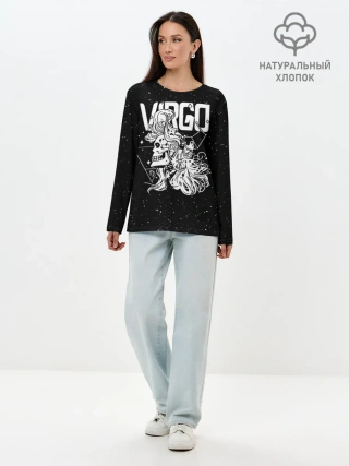 Лонгслив женский. Хлопок / Dark Virgo