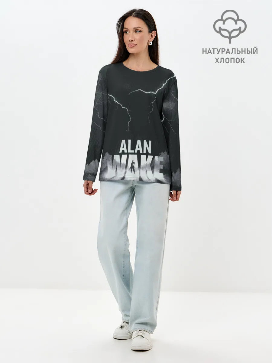 Лонгслив женский. Хлопок / Alan Wake | Dark Place